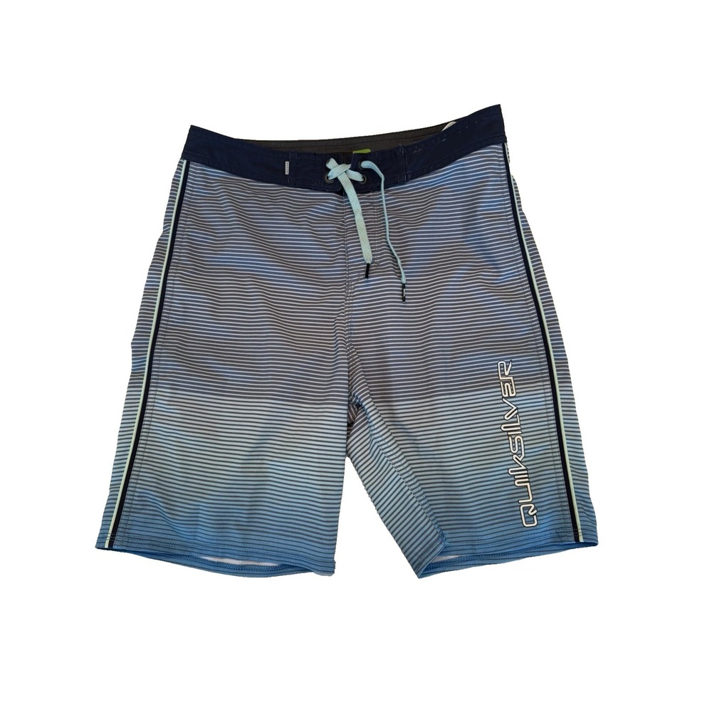 Quilsilver Highline Men's Blue Striped‎ Swim Trunks Size 28
